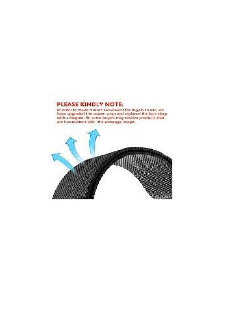 سوار مغناطيسي من الفولاذ المقاوم للصدأ مقاس 22 مم لساعة شاومي ريدمي 5 أكتيف/5 لايت - أسود - Image 3